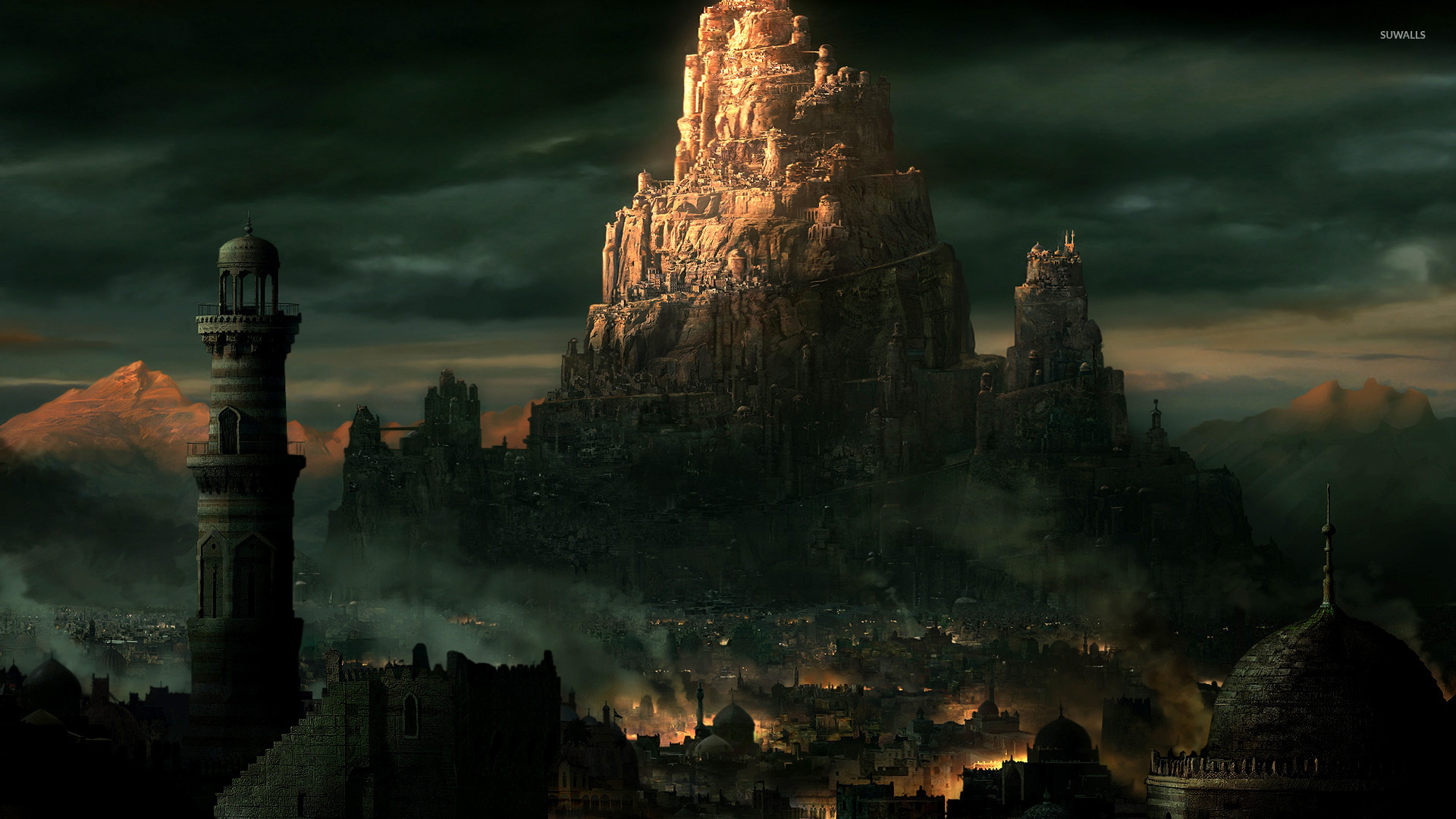 City On A Rocky Cliff In Prince Of Persia - Pc Game , HD Wallpaper & Backgrounds