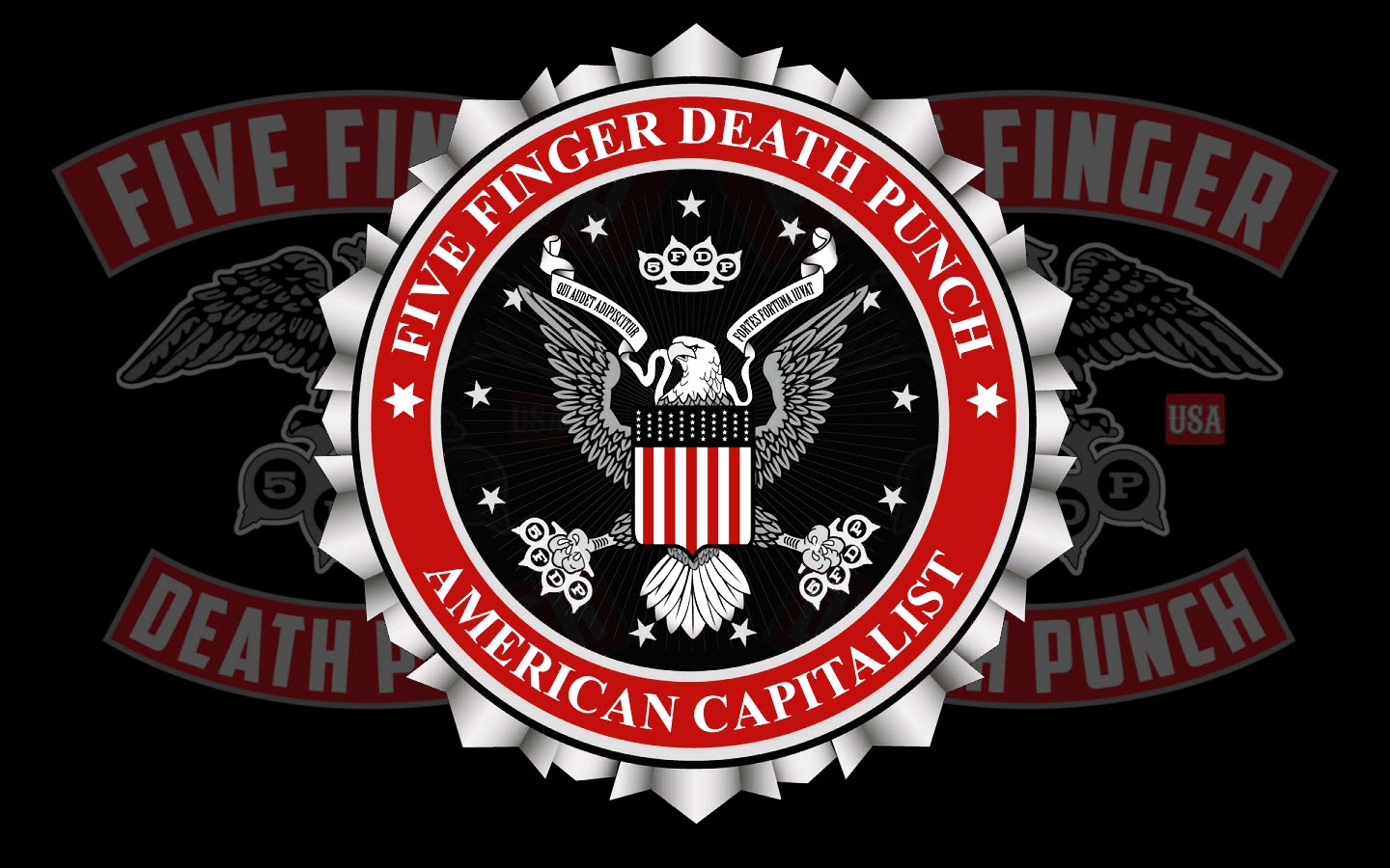 Five Finger Death Punch Wallpapers - Five Finger Death Punch American Capitalist Logo , HD Wallpaper & Backgrounds