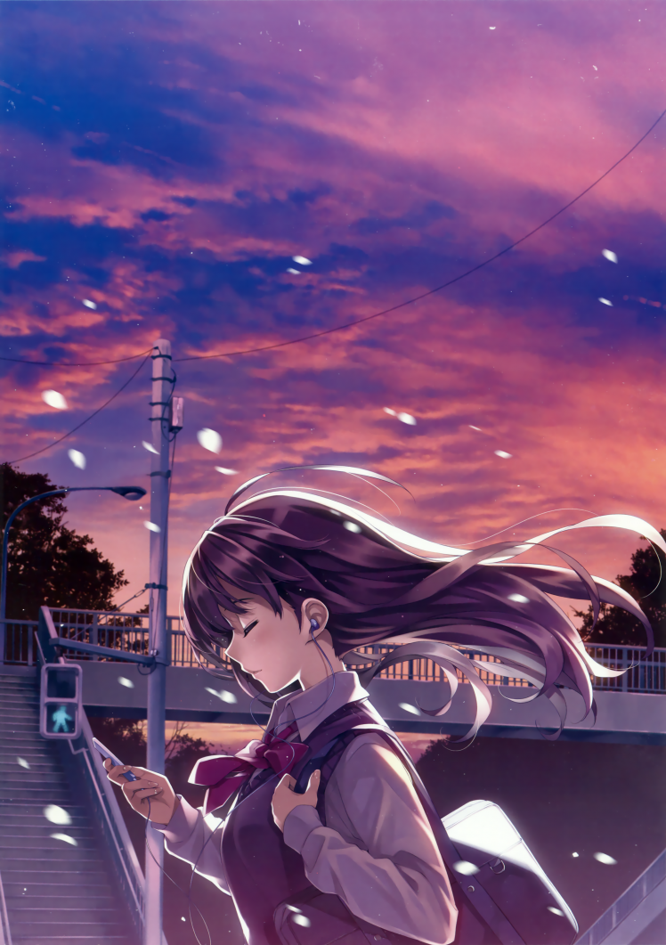 Alone Long Hair Schoolgirls Anime Girls Hd Wallpaper Alone Alone Long Hair Schoolgirls Anime Girls Hd Wallpaper Alone