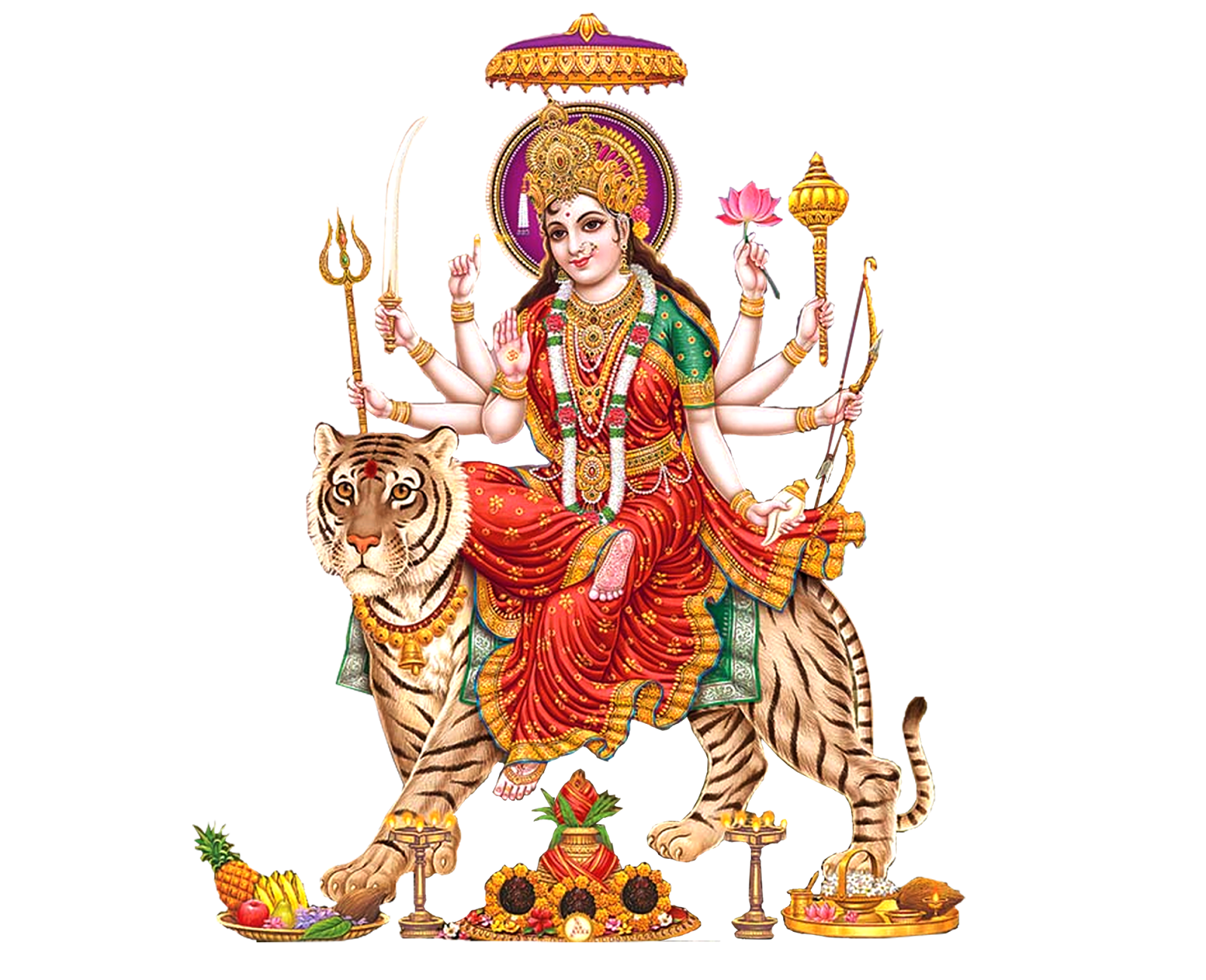 Png Images Of Indian Gods Telugu Vijayadashami Wishes - Durga Mata Png Hd , HD Wallpaper & Backgrounds