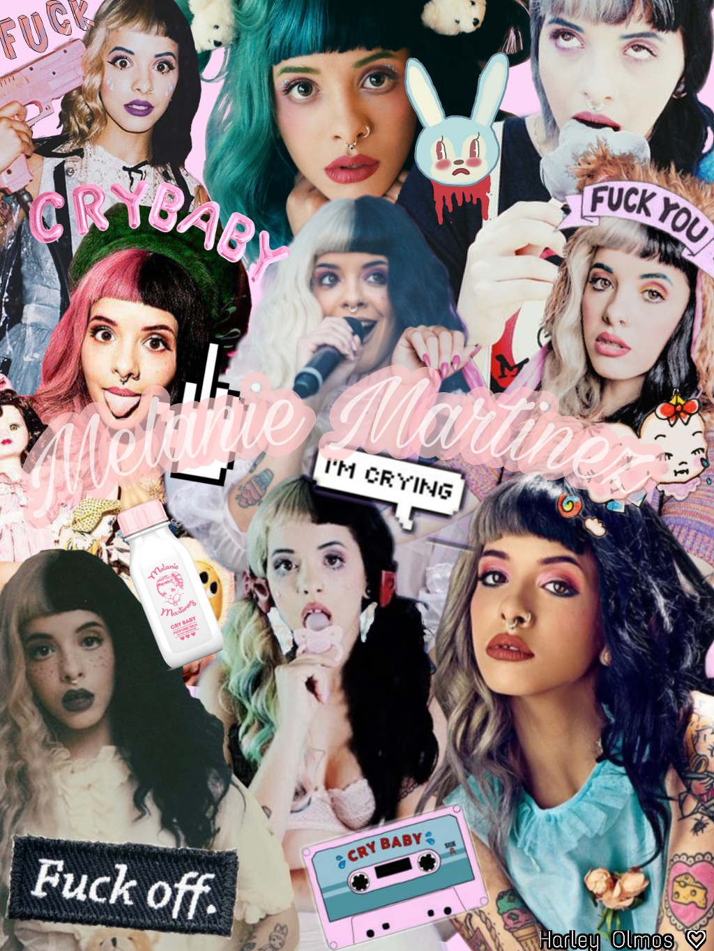 #crybaby #wallpaper #fuckyou #melaniemartinez 💕 - Collage , HD Wallpaper & Backgrounds