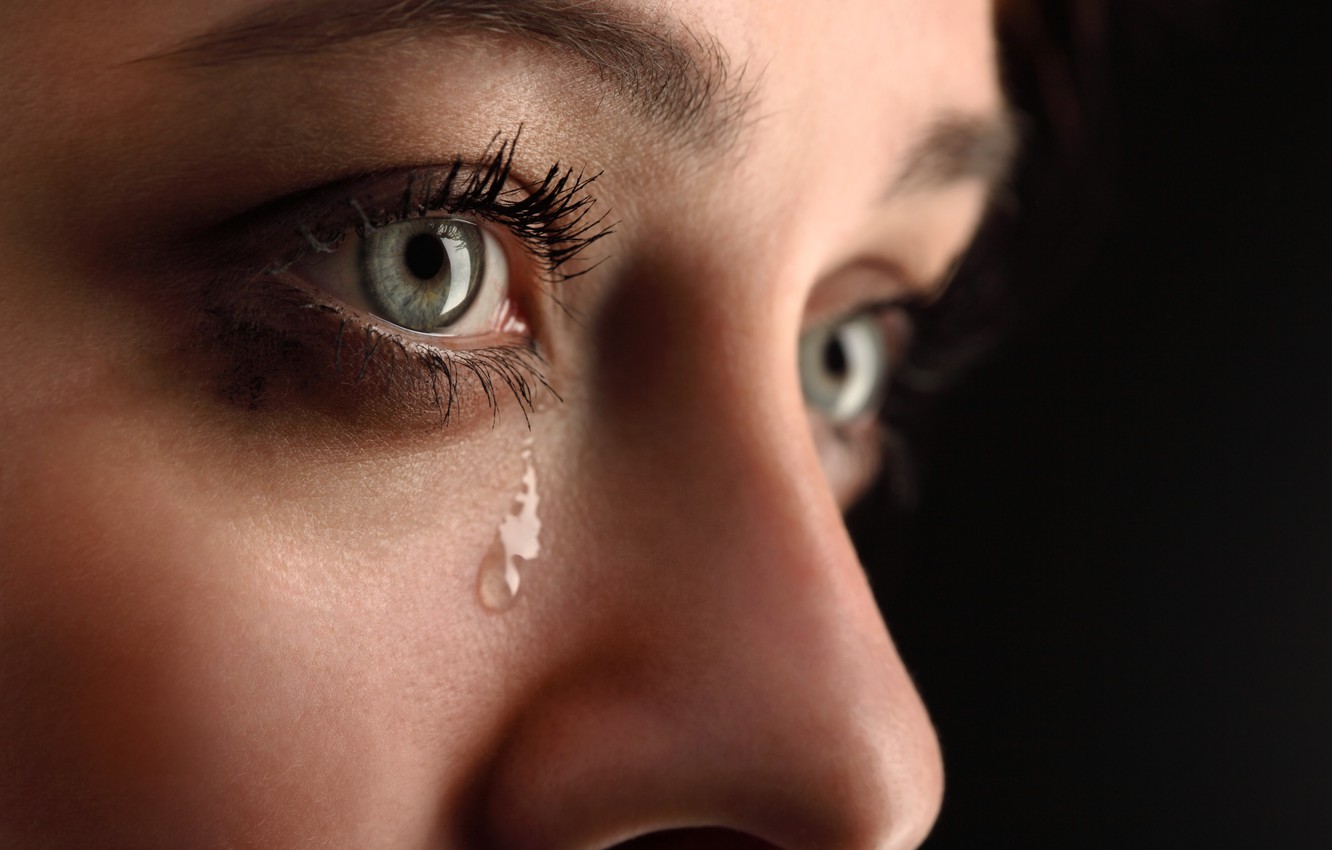 Photo Wallpaper Woman, Eyes, Tears, Crying - Eyes Tears , HD Wallpaper & Backgrounds