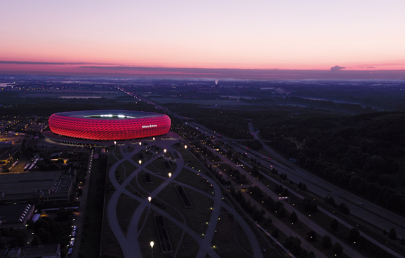 Photo Wallpaper Wallpaper, Sport, Stadium, Football, - Allianz Arena Stadium , HD Wallpaper & Backgrounds