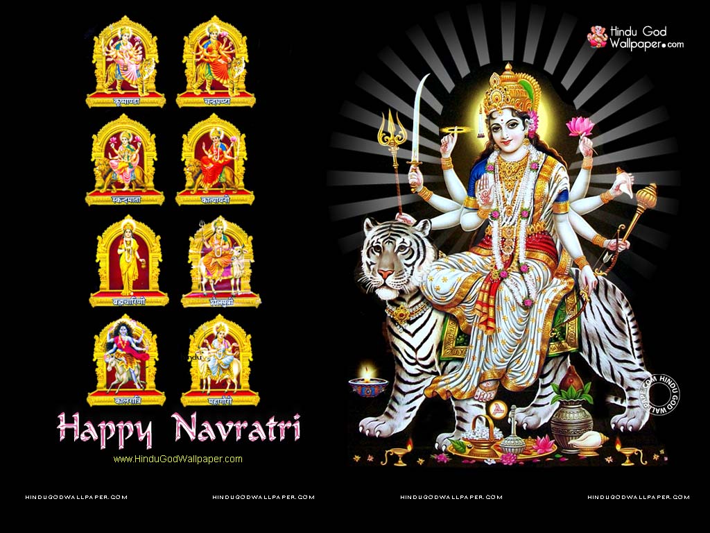Happy Navratri Wallpapers - Durga Mata Ji Photo Download , HD Wallpaper & Backgrounds