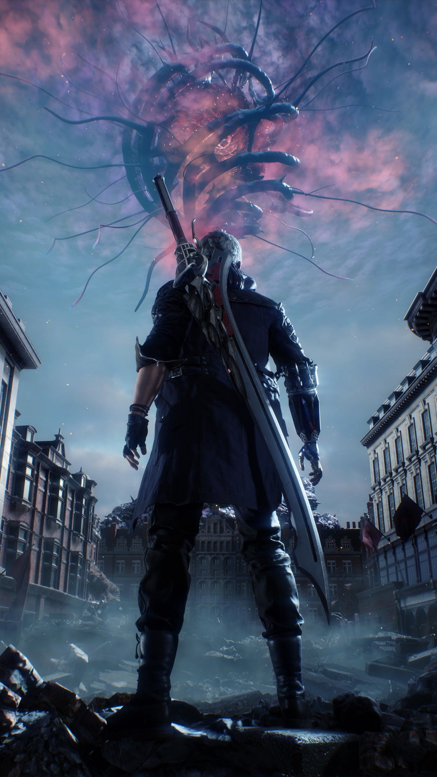 Devil May Cry 5 Wallpaper Nero Gatsu Senpai - Devil May Cry Phone , HD Wallpaper & Backgrounds