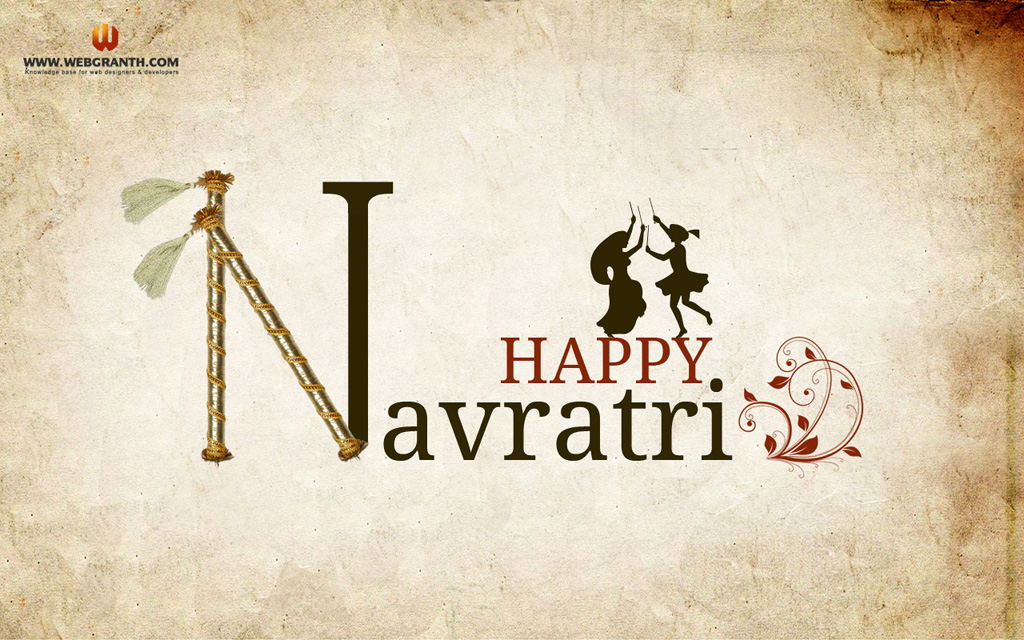 Happy Navratri Wallpapers - Happy Navratri Image Hd , HD Wallpaper & Backgrounds