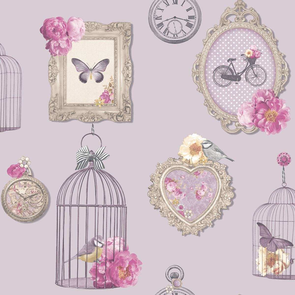 Shabby Chic Wall Decor Fresh Shabby Chic Floral Wallpaper - Arthouse Madeline Frames Shabby Chic Wallpaper Bird , HD Wallpaper & Backgrounds