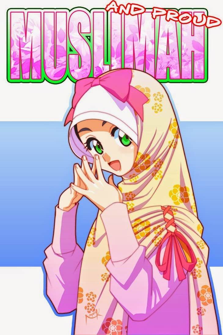 Gambar Kartun Muslimah Yang Keren - Anime Muslimah , HD Wallpaper & Backgrounds