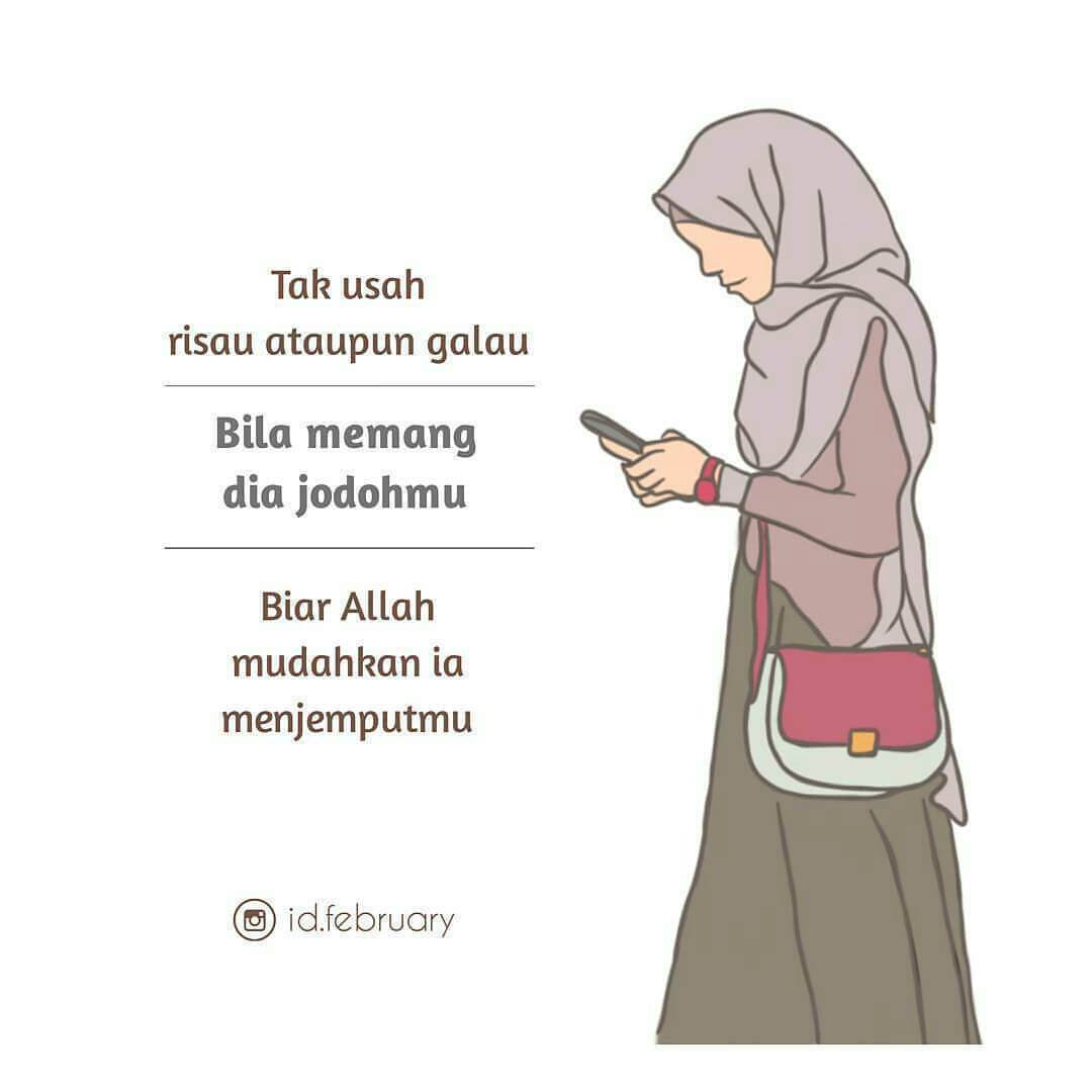 Gambar Wanita Berhijab - Kartun Muslimah Dari Samping , HD Wallpaper & Backgrounds