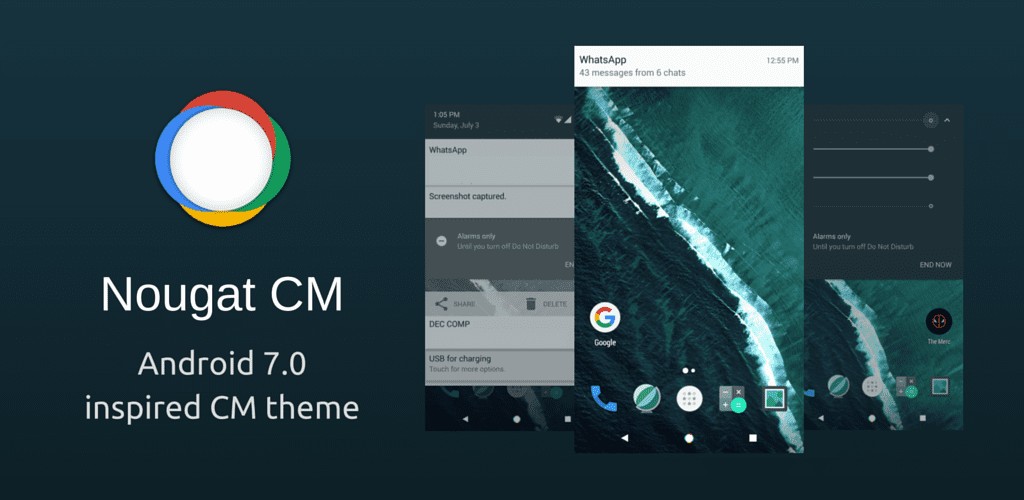 Nougat Cm Android 7 0 Inspired Cm Theme - Android Nougat Theme , HD Wallpaper & Backgrounds