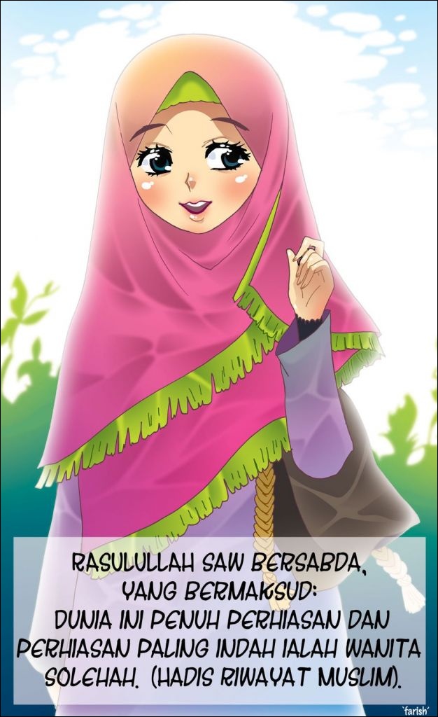 Gambar Kartun Muslim Dan Kata Mutiara Koleksi Gambar - Kecantikan Dan Wanita , HD Wallpaper & Backgrounds