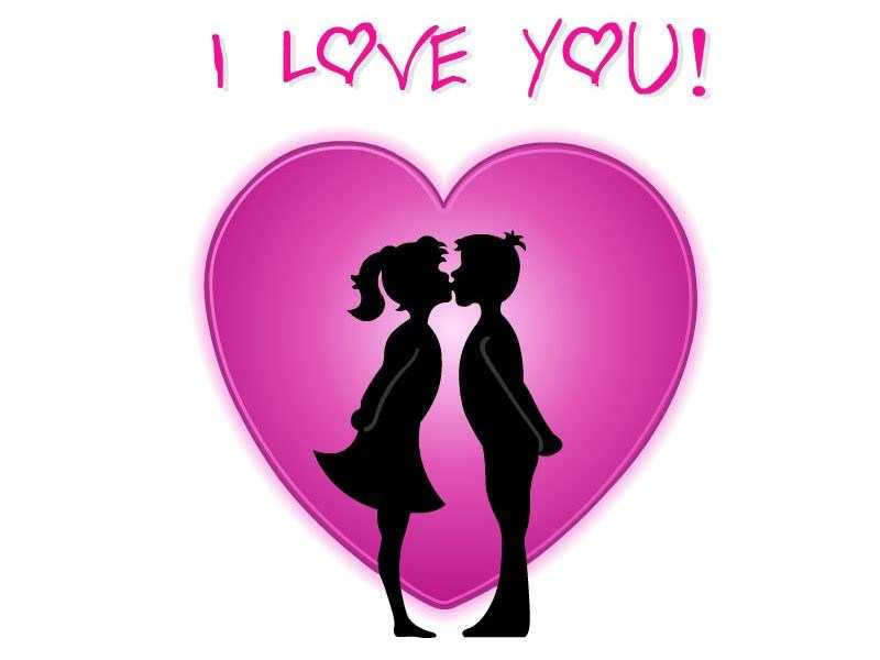 Gambar Romantis Animasi Kartun Kata Cinta Gambar Foto - Kiss L Love You , HD Wallpaper & Backgrounds