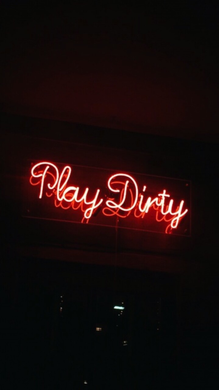 Aesthetic, Background, Black, Wallpaper, Lockscreen - Play Dirty Neon Sign , HD Wallpaper & Backgrounds