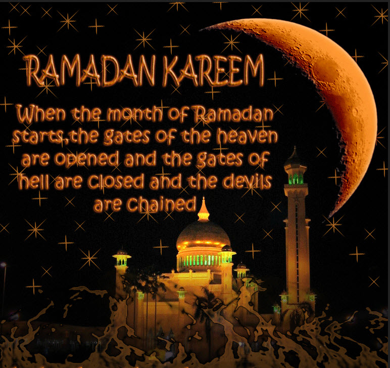 Ramadan Kareem Latest Wide Screen Wallpaper - Sultan Omar Ali Saifuddin Mosque , HD Wallpaper & Backgrounds