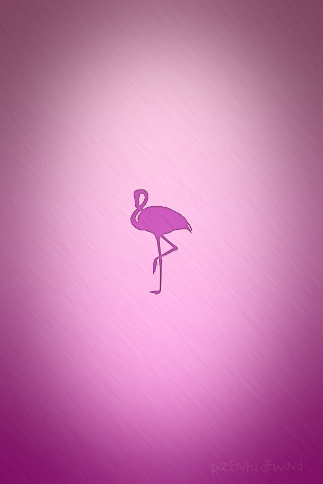 Pink Flamingo Iphone Wall - Flamingo Outline , HD Wallpaper & Backgrounds