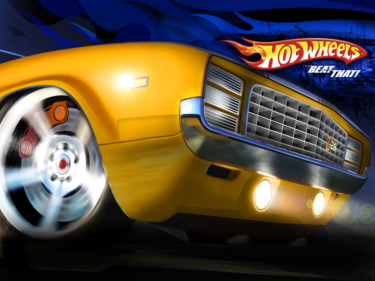 Hot Wheels - Hot Wheels Logo Car , HD Wallpaper & Backgrounds