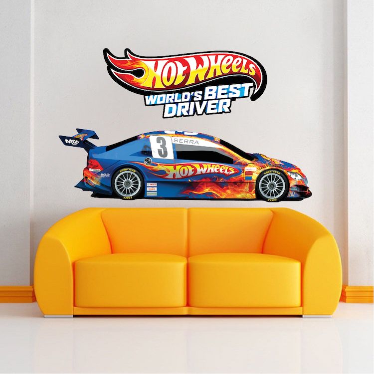 Hot Wheels Boys Room Decals - Hot Wheels Bedroom Wall Stickers , HD Wallpaper & Backgrounds