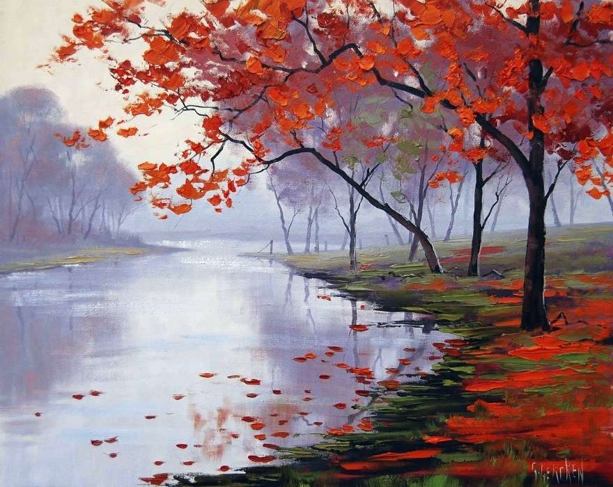 Herbstbilder - Imagenes De Pinturas De Paisajes , HD Wallpaper & Backgrounds