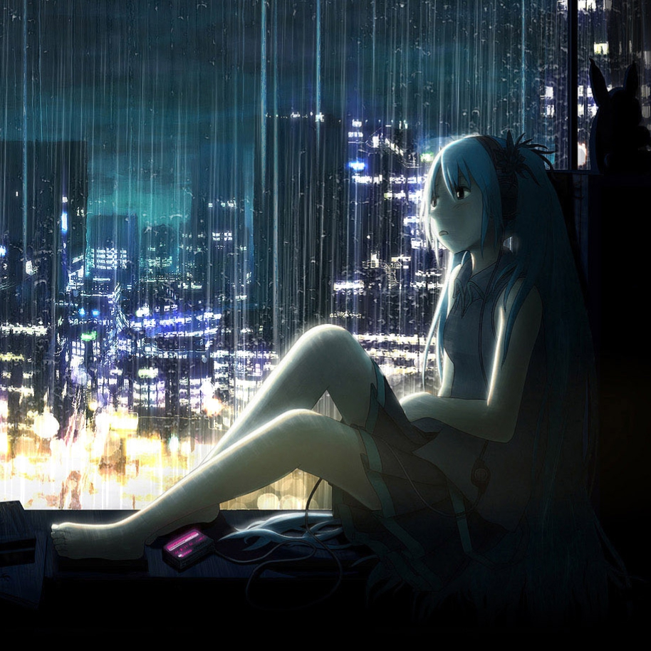 Hatsune Miku Rain Live Wallpaper Engine Free - Gamer Hatsune Miku Background , HD Wallpaper & Backgrounds