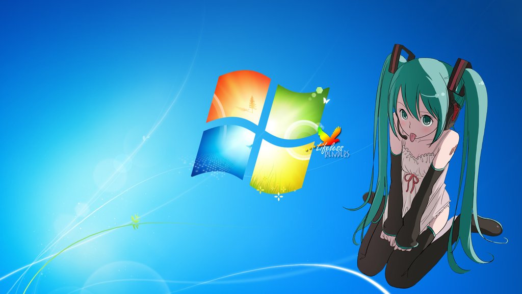 Miku Live Wallpaper - Hatsune Miku Windows 7 , HD Wallpaper & Backgrounds