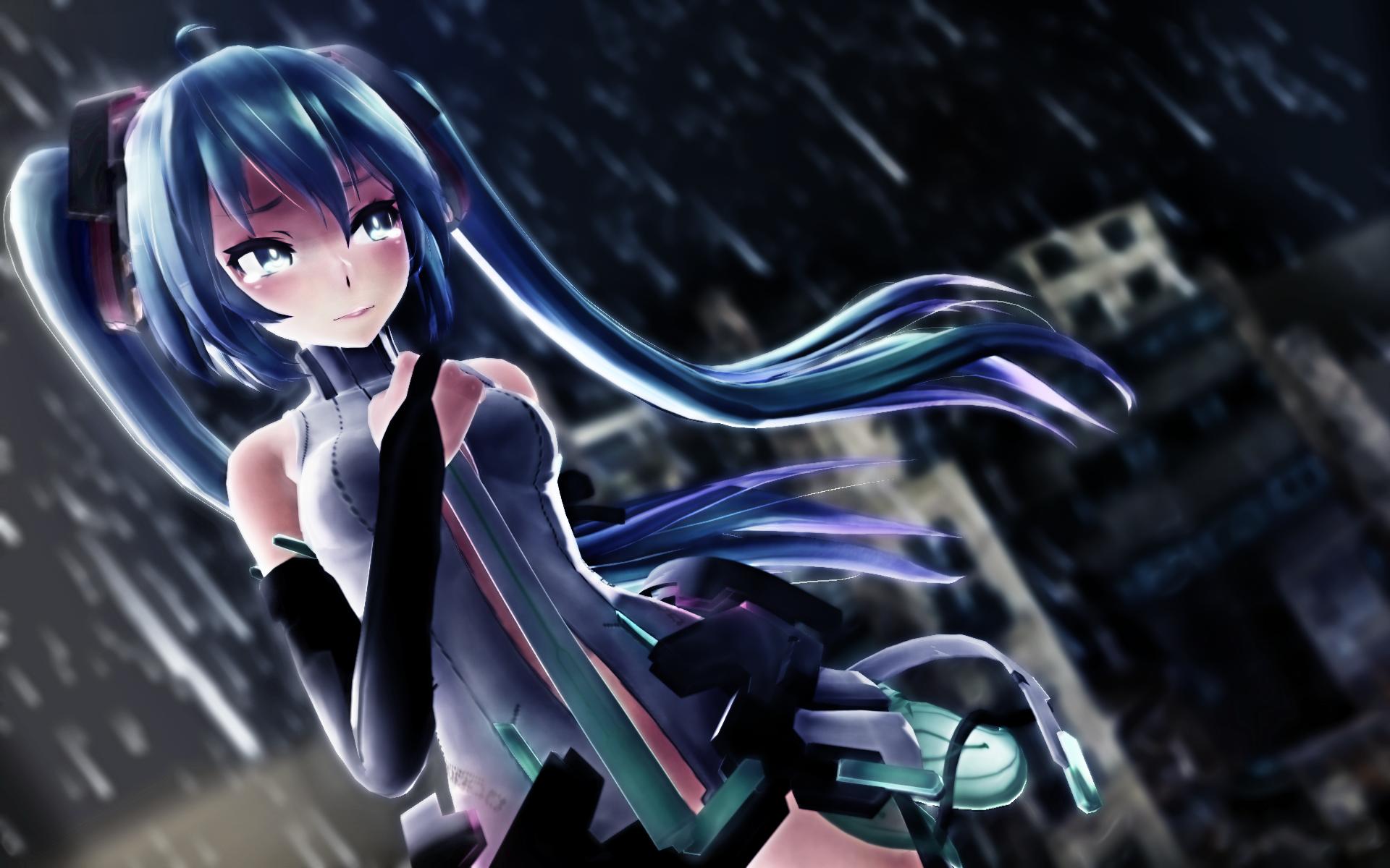 Download Hatsune Miku Sadness Wallpaper - Anime Hatsune Miku Sad , HD Wallpaper & Backgrounds