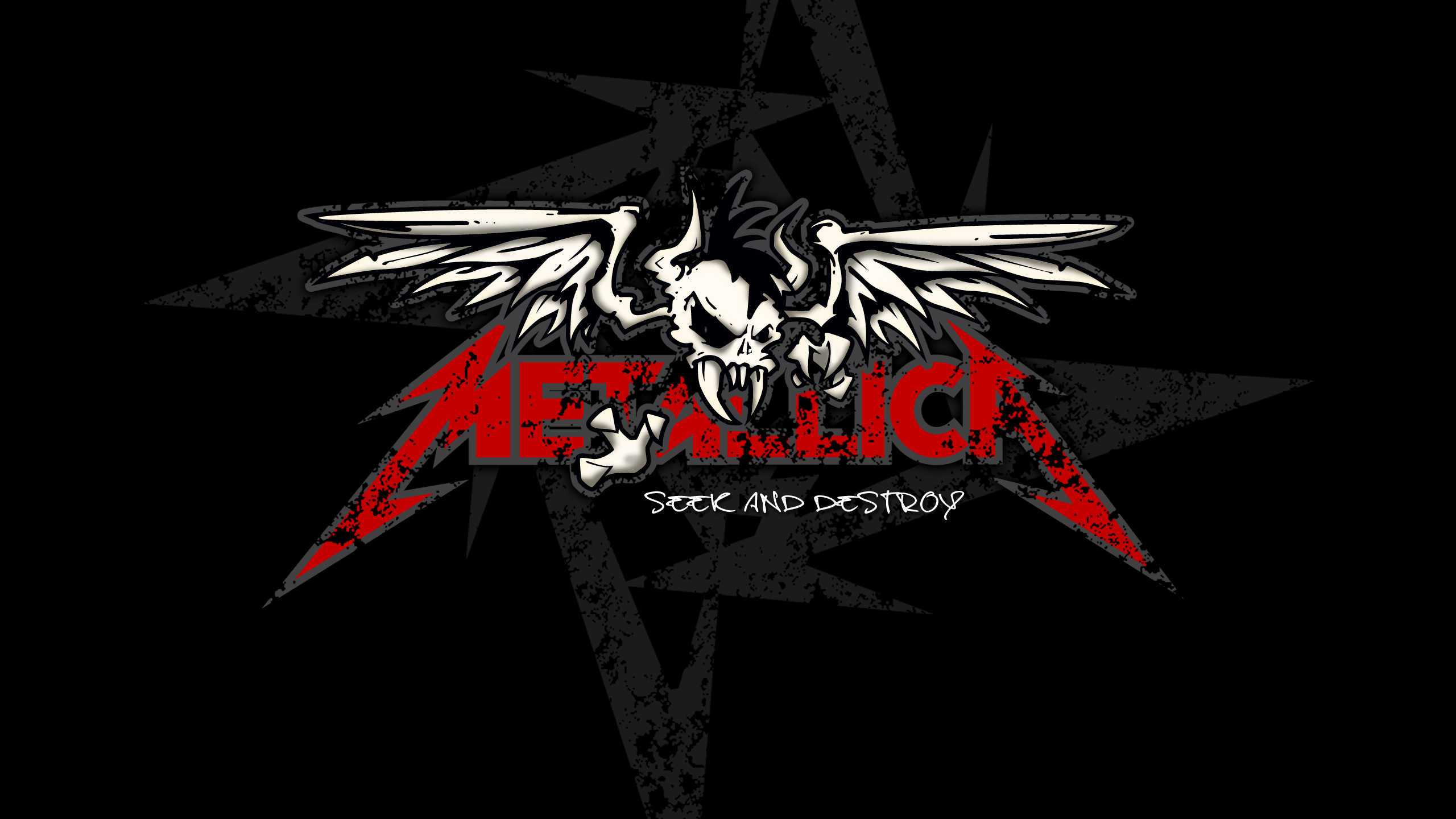 Hd Wallpaper - Metallica Seek And Destroy Logo , HD Wallpaper & Backgrounds