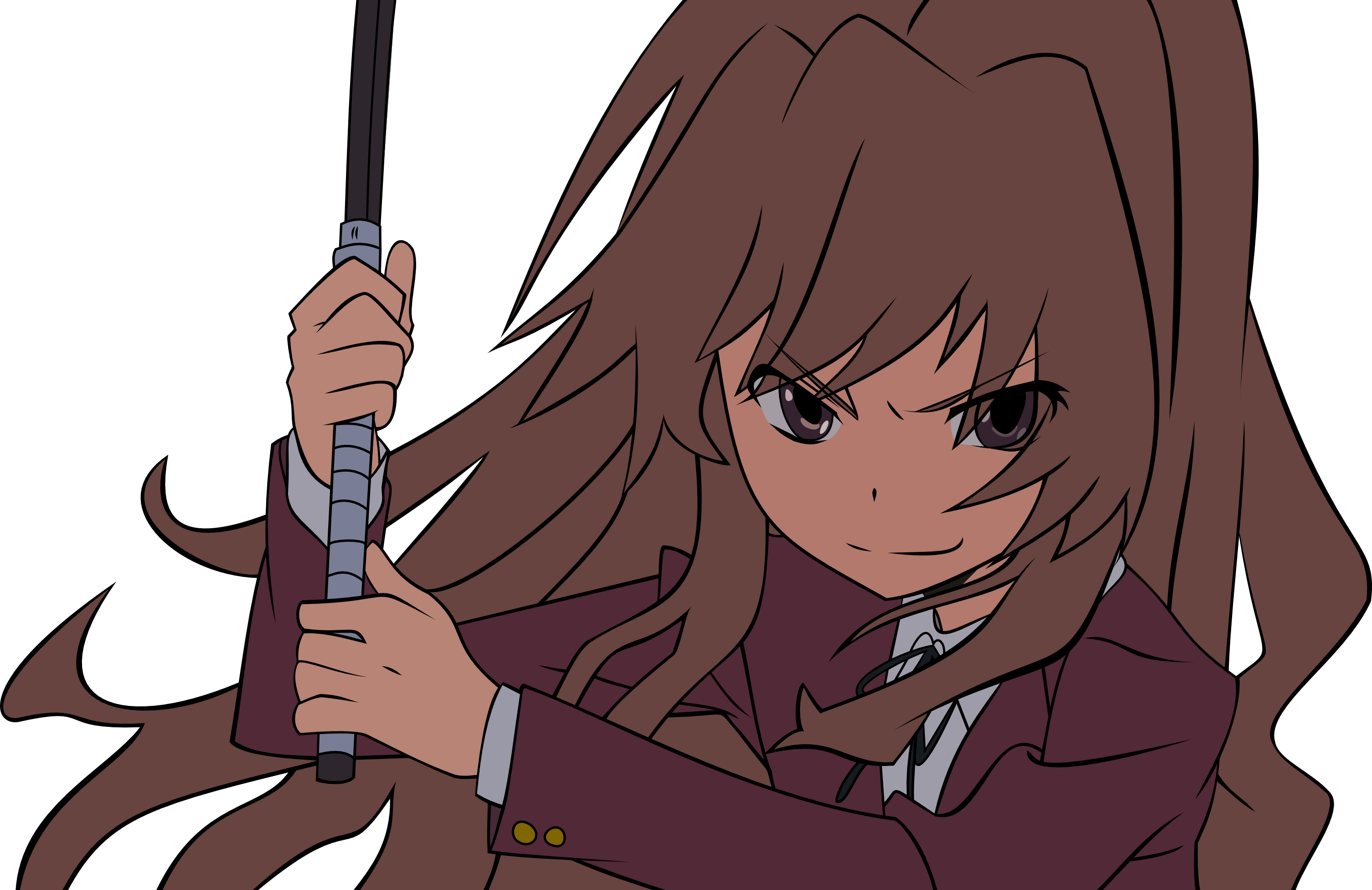 Anime, Television, Toradora, Toradora , Taiga Aisaka - Toradora Taiga Sword Transparent , HD Wallpaper & Backgrounds