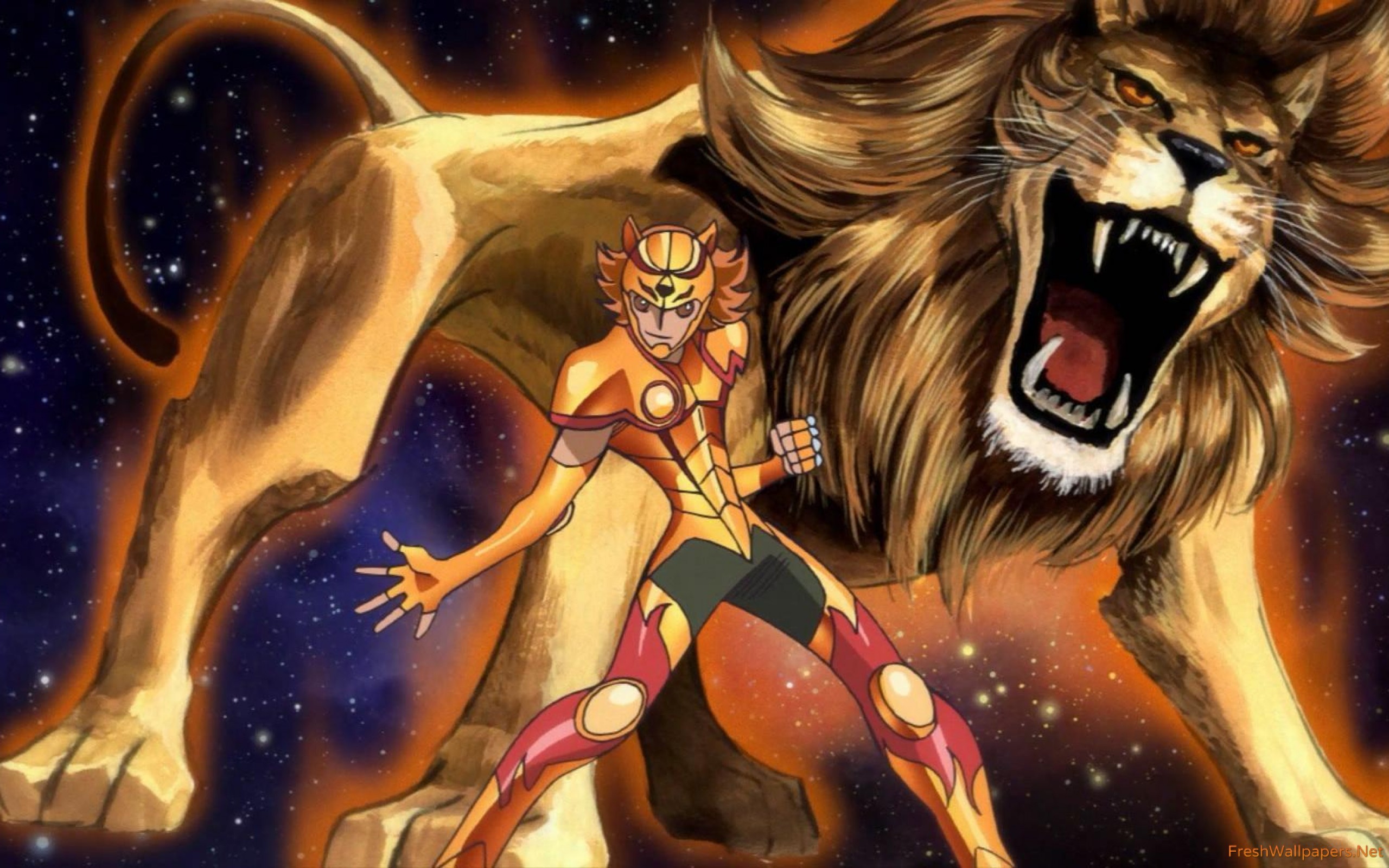 Saint Seiya Wallpaper - Leo Caballeros Del Zodiaco Hd , HD Wallpaper & Backgrounds