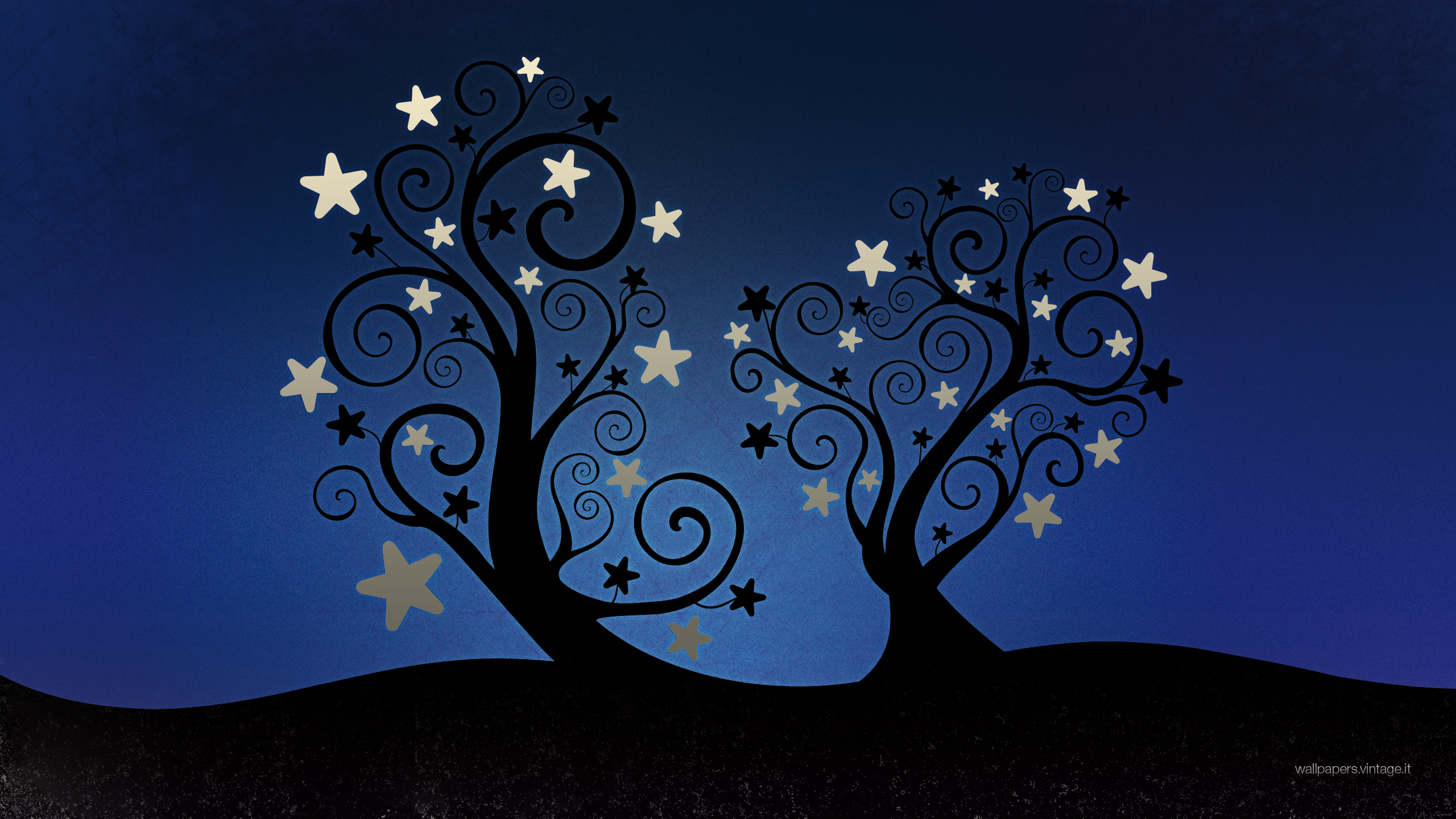 Desktop 16 - - Tree With Stars As Leaves , HD Wallpaper & Backgrounds