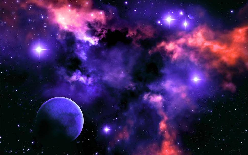 Space, Nebula, Stars, Planet, Light, Colors Wallpaper - Stars Cosmos Galaxy Nebula 4k Uhd And Full Hd Resolution , HD Wallpaper & Backgrounds