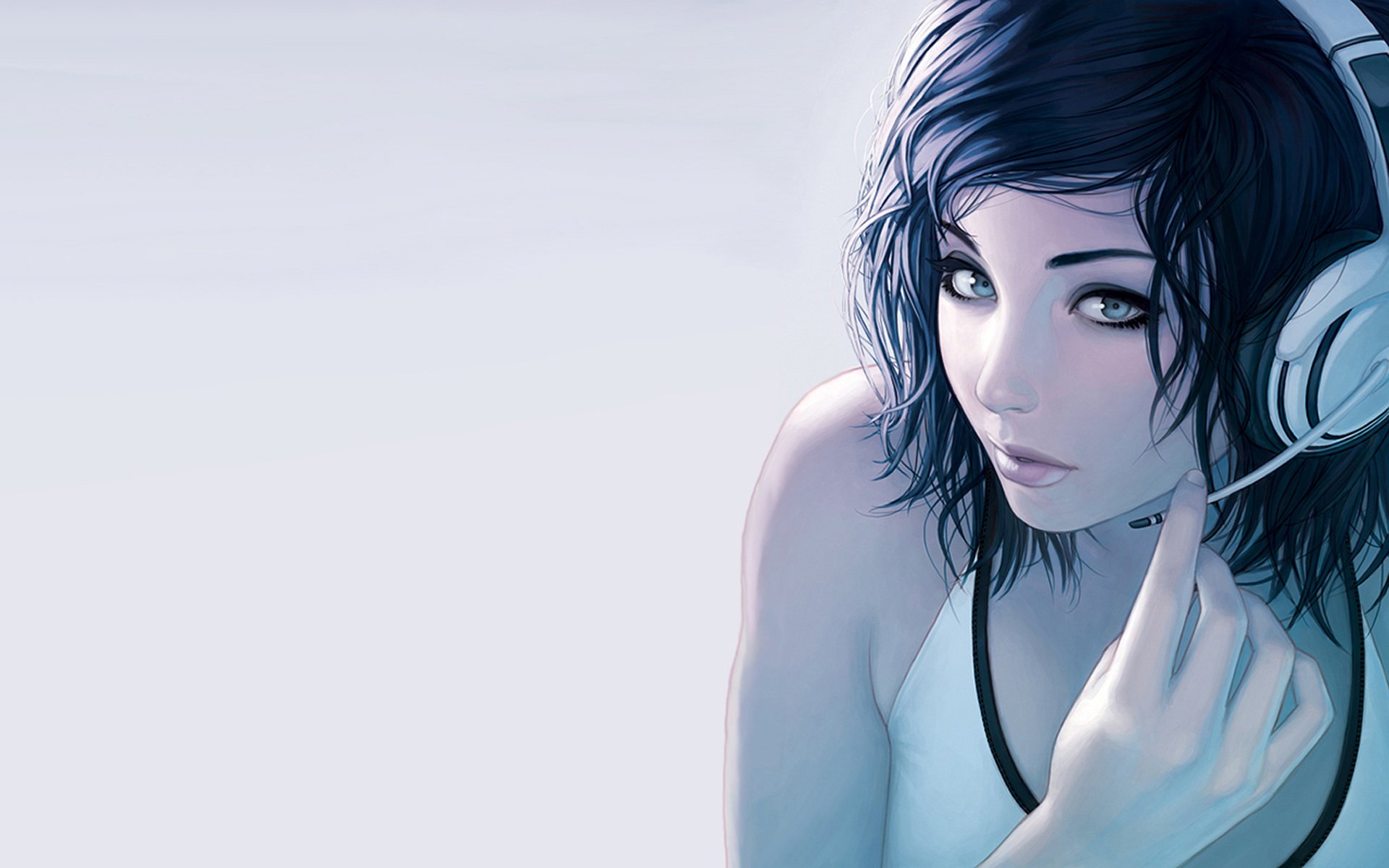 Wallpapers Id - - Anime Girl With Headphones , HD Wallpaper & Backgrounds
