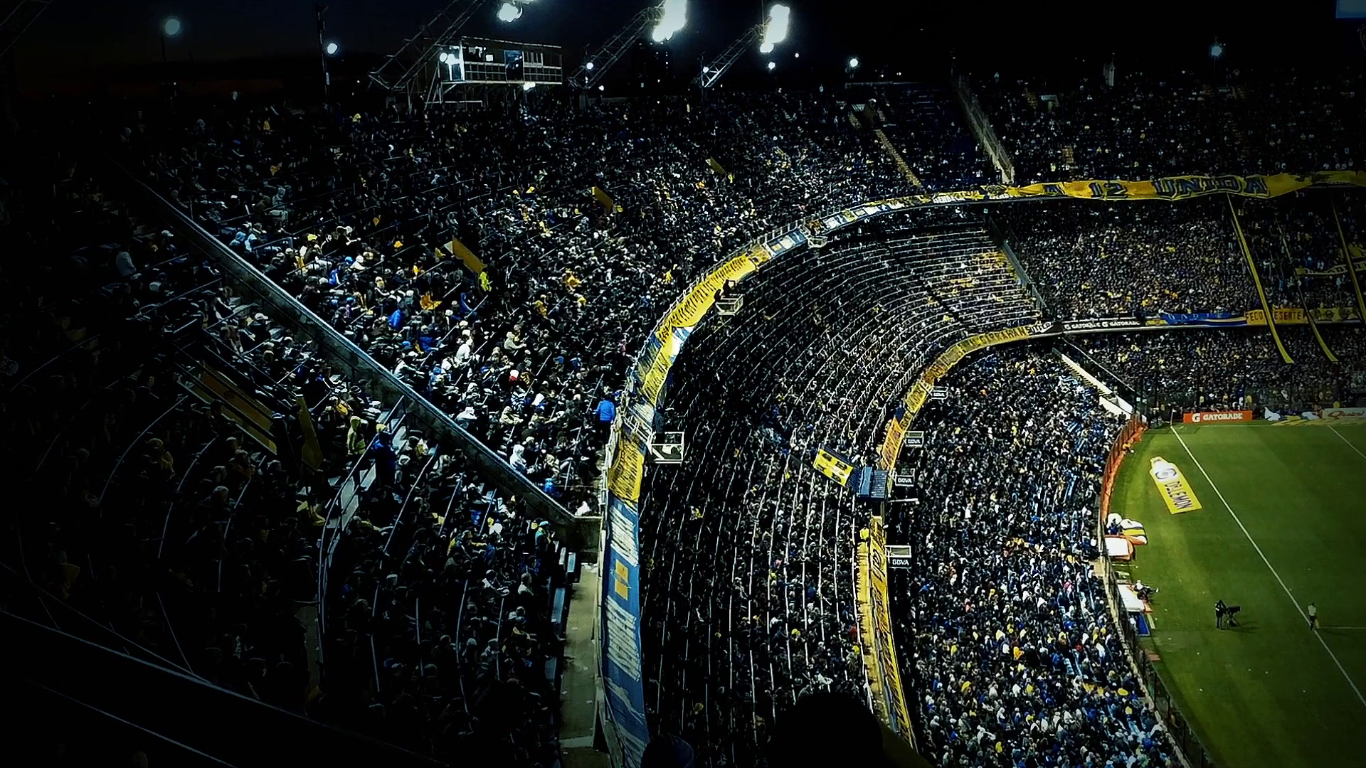 Crowd At Night In The Boca Juniors Stadium - Fondo De Pantalla Hd Boca Juniors , HD Wallpaper & Backgrounds