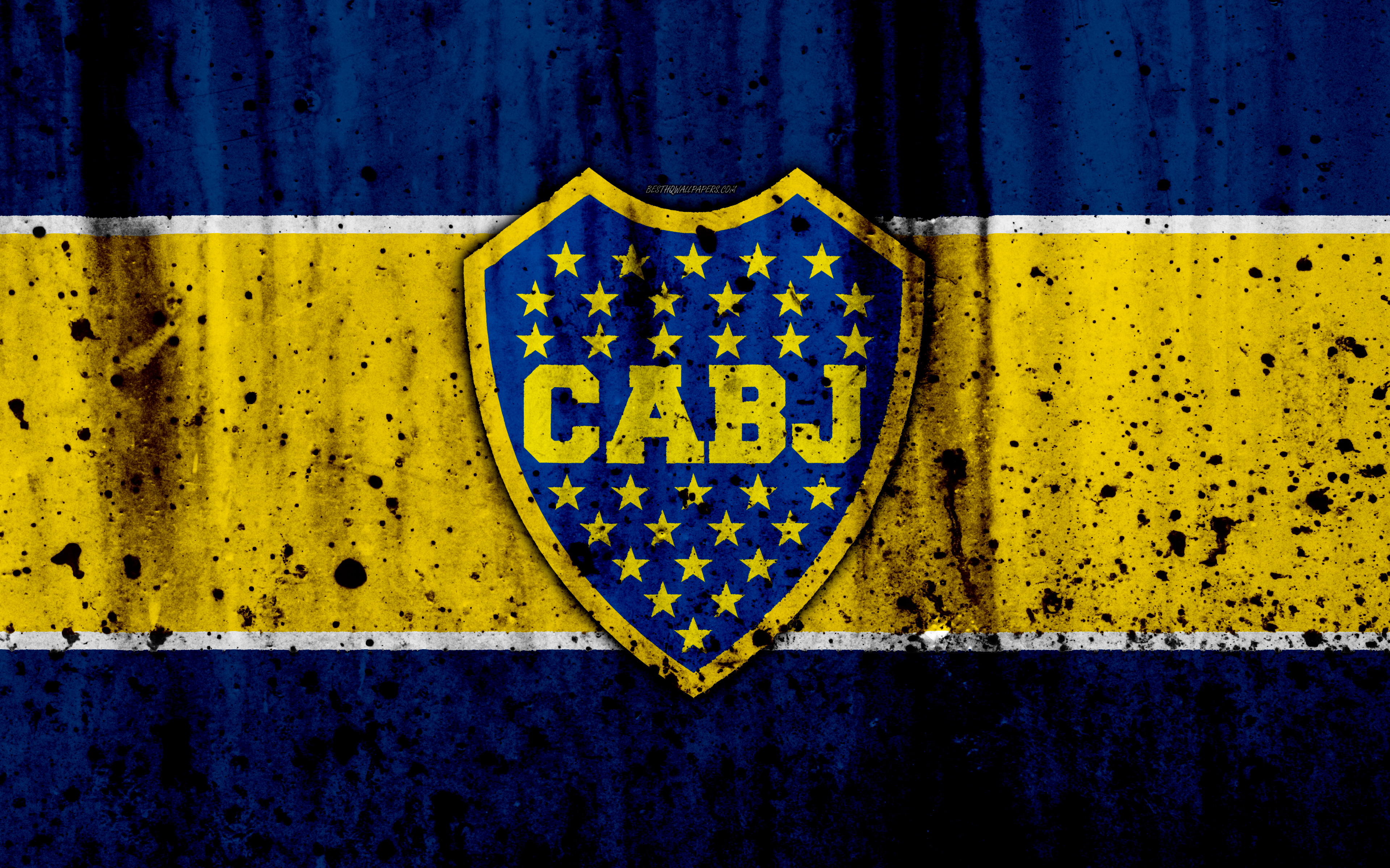 4k, Fc Boca Juniors, Grunge, Superliga, Soccer, Argentina, - Boca Juniors Wallpaper Hd , HD Wallpaper & Backgrounds