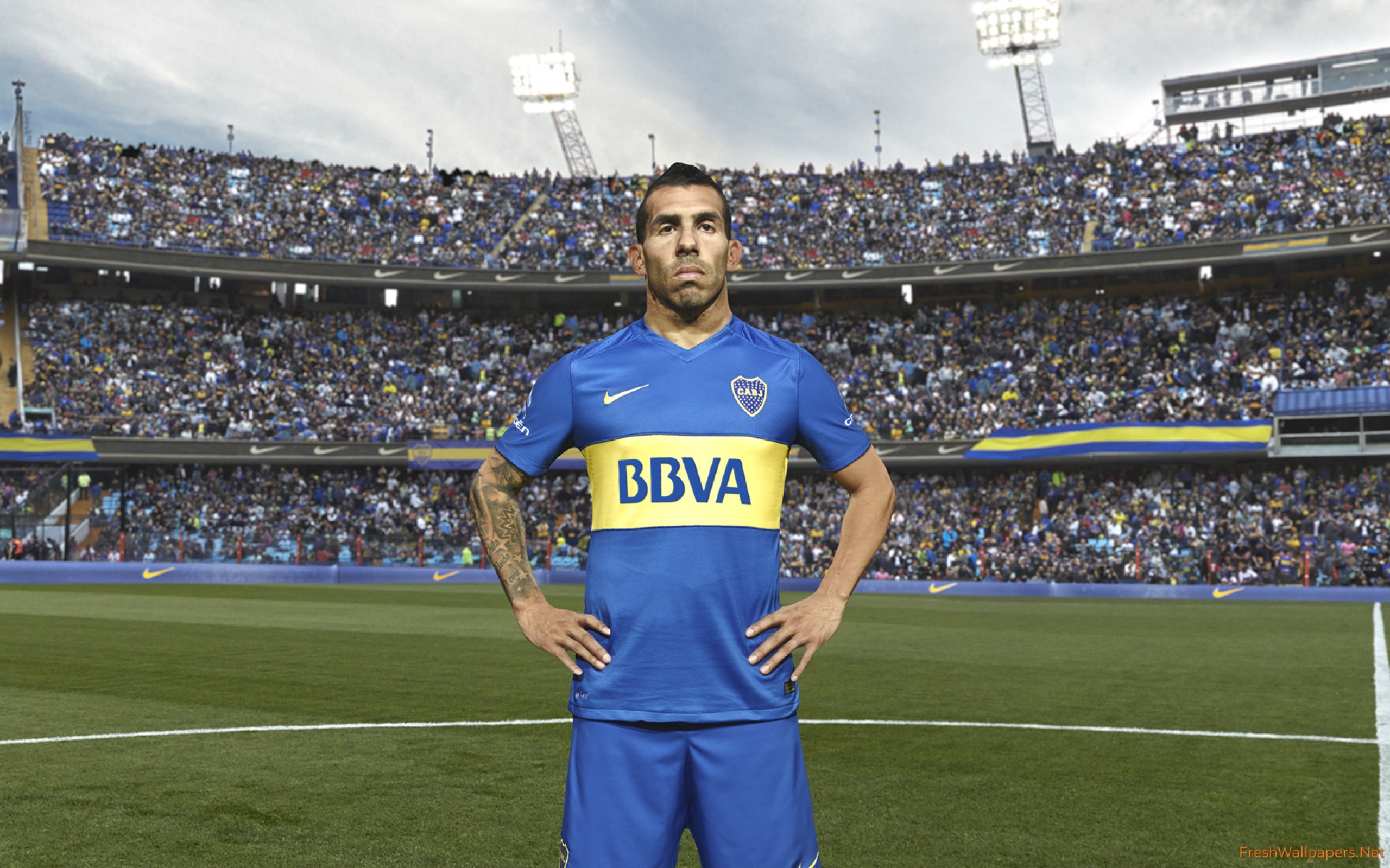 Carlos Tevez 2016 Boca Juniors Nike Kit Wallpaper - Boca Juniors , HD Wallpaper & Backgrounds
