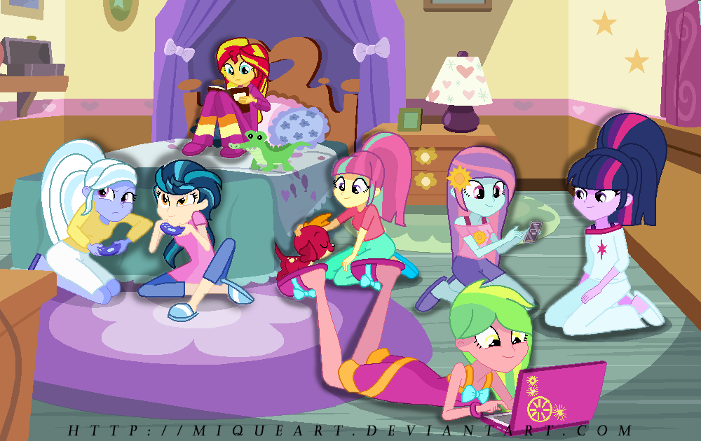 Cutiepie19 Images Sunset Y Las Chicas En La Casa De - Eg Mane 7 Base , HD Wallpaper & Backgrounds