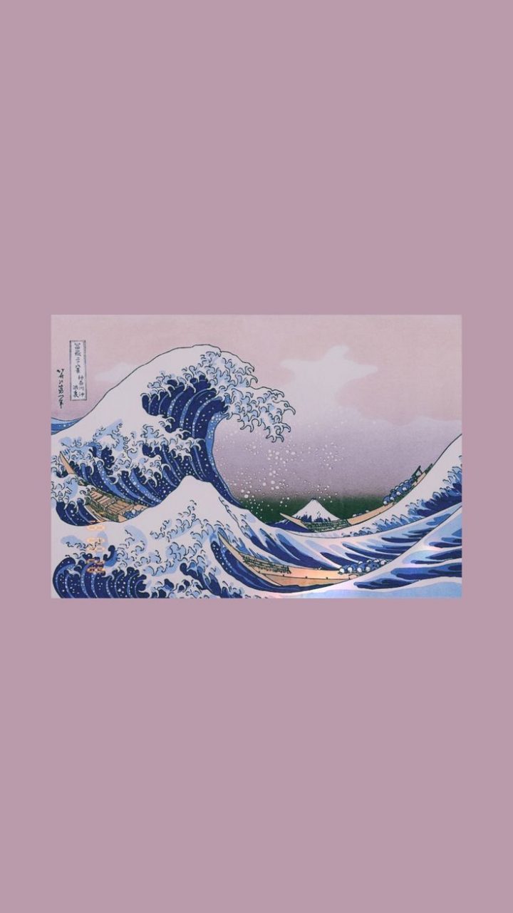 Another One Great Wave Art Hoe Aesthetic Iphone Wallpaper - Iphone Artsy Aesthetic Background , HD Wallpaper & Backgrounds