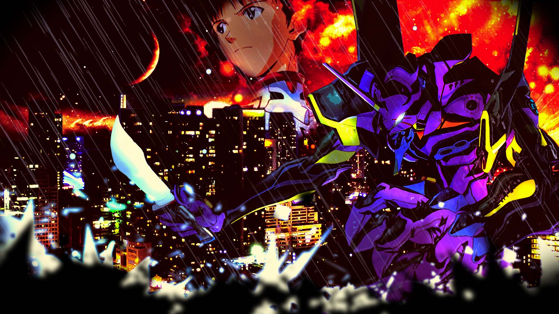 Neon Genesis Evangelion Wallpaper - Евангелион Обои , HD Wallpaper & Backgrounds