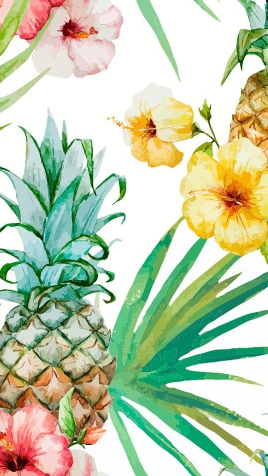 Flowers, Fondos, Iphone, Pineapple, Tropical, Tumblr, - Tropical Iphone , HD Wallpaper & Backgrounds