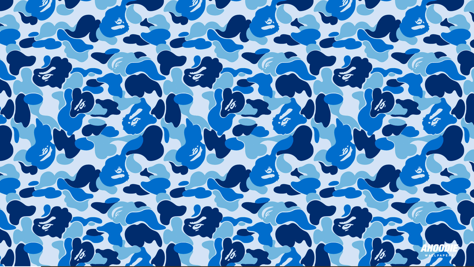 1080p 4k hd wallpapers for iphone 6: Blue Bape Camo Wallpaper