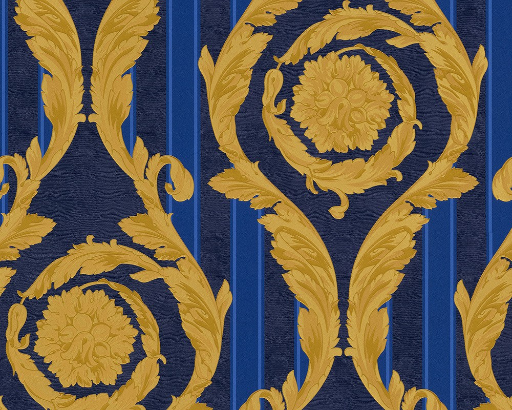 Original Versace Luxury Wallpaper - Texture Barocco Versace Blu , HD Wallpaper & Backgrounds