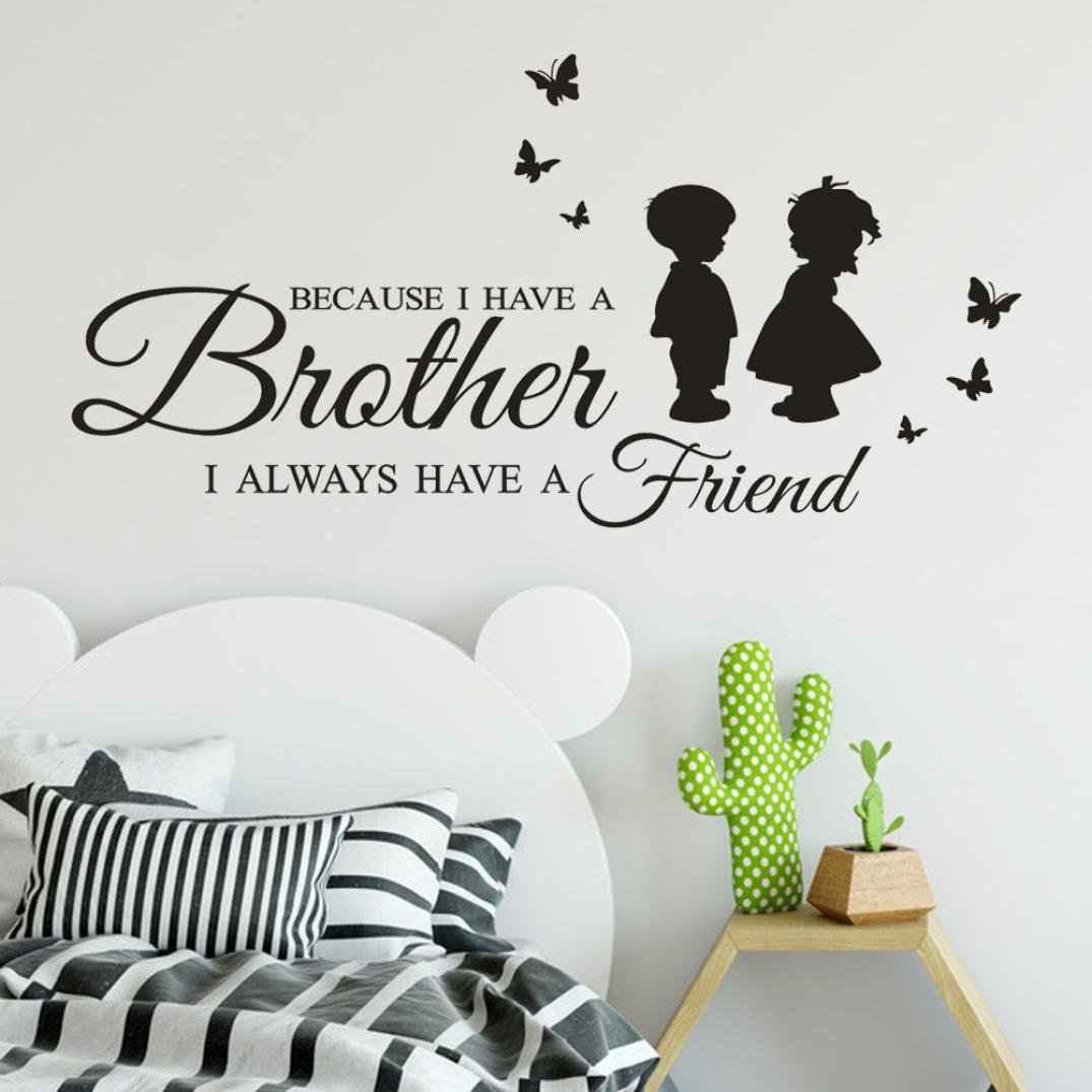 Dainzuy 3d Sister And Brother Removable Wallpaper Wall - Scritta Adesiva Per Pareti , HD Wallpaper & Backgrounds