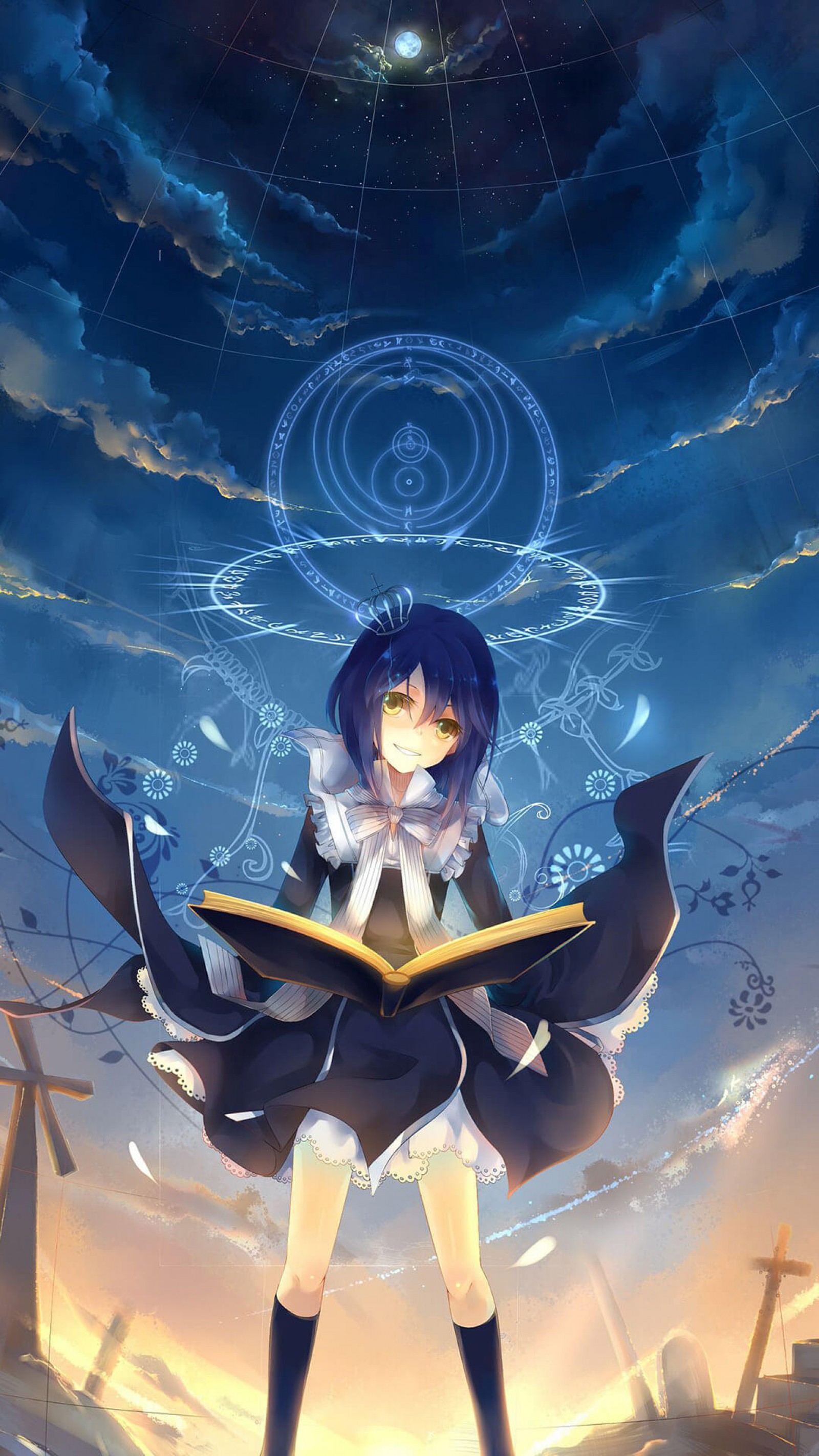 Anime Girl • Witch • Kawaii - Smartphone Wallpaper 4k Anime , HD Wallpaper & Backgrounds