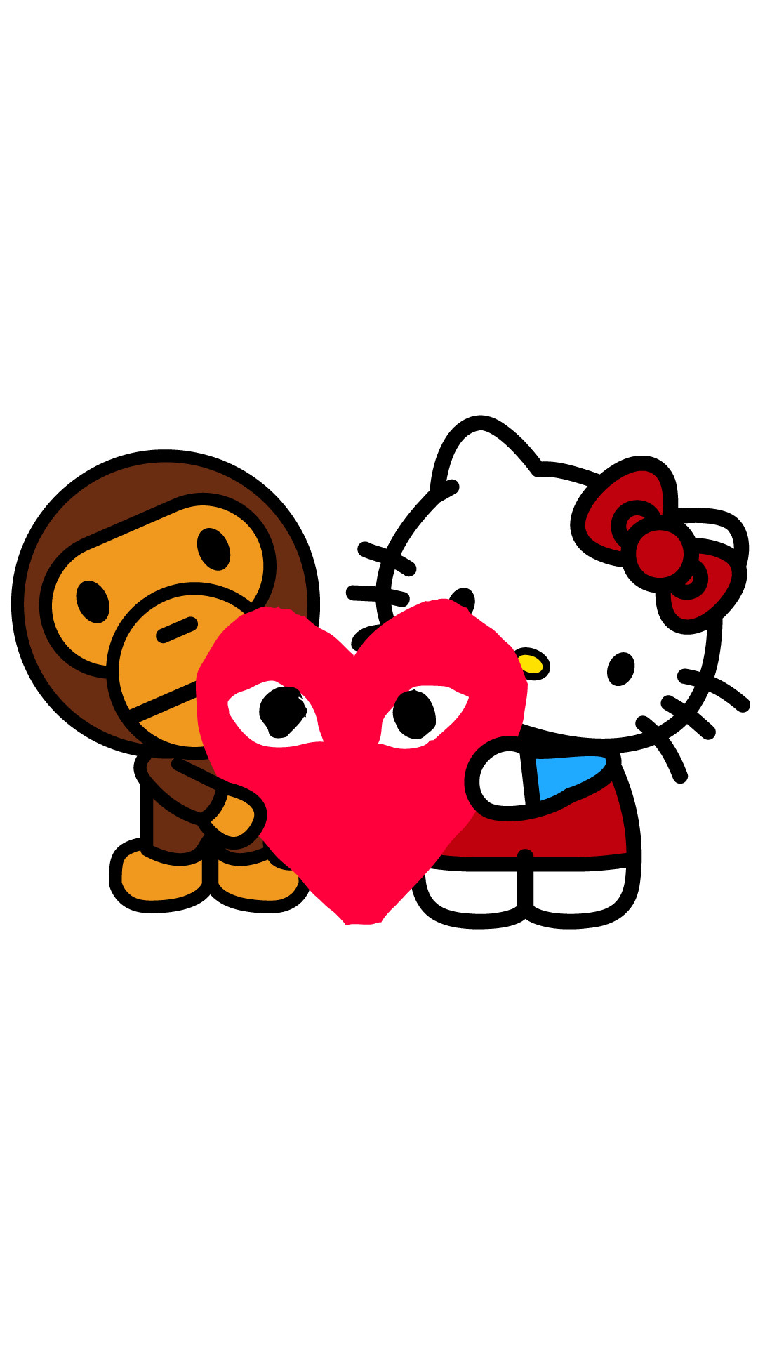 Download - Hello Kitty Bape Sticker , HD Wallpaper & Backgrounds