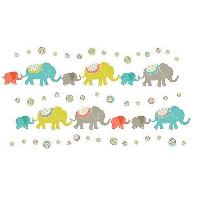 Fine Decor Tag Along Elephants Stickers - Elephant Wall Stickers Kids , HD Wallpaper & Backgrounds