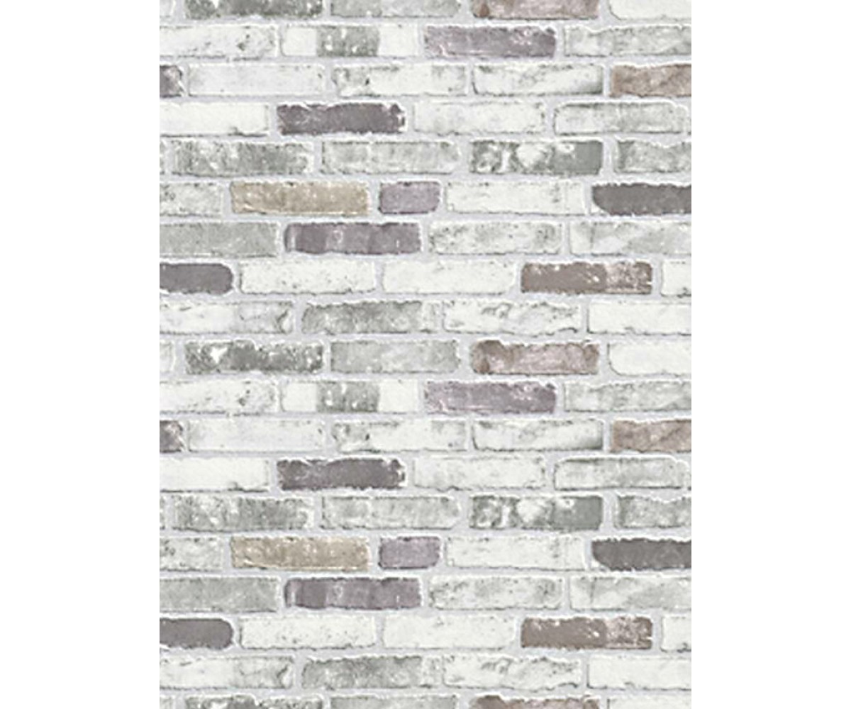 White Grey Brick Wallpaper - White Peel And Stick Brick Backsplash , HD Wallpaper & Backgrounds