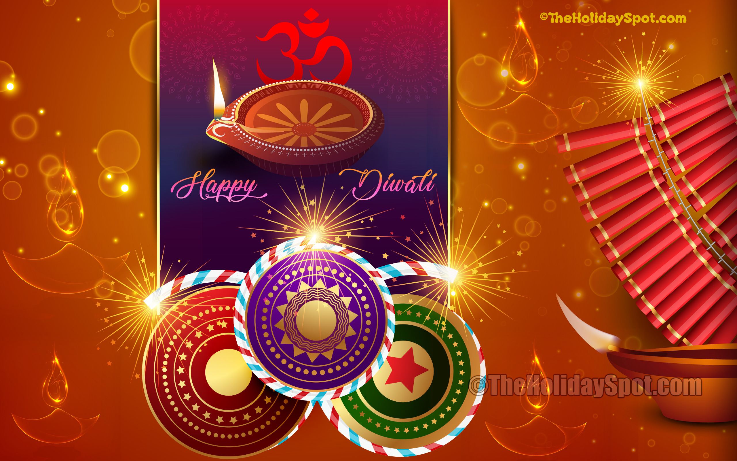 Diwali Wallpaper Themed With Firecrackers And Diya - Diwali Background With Crackers , HD Wallpaper & Backgrounds