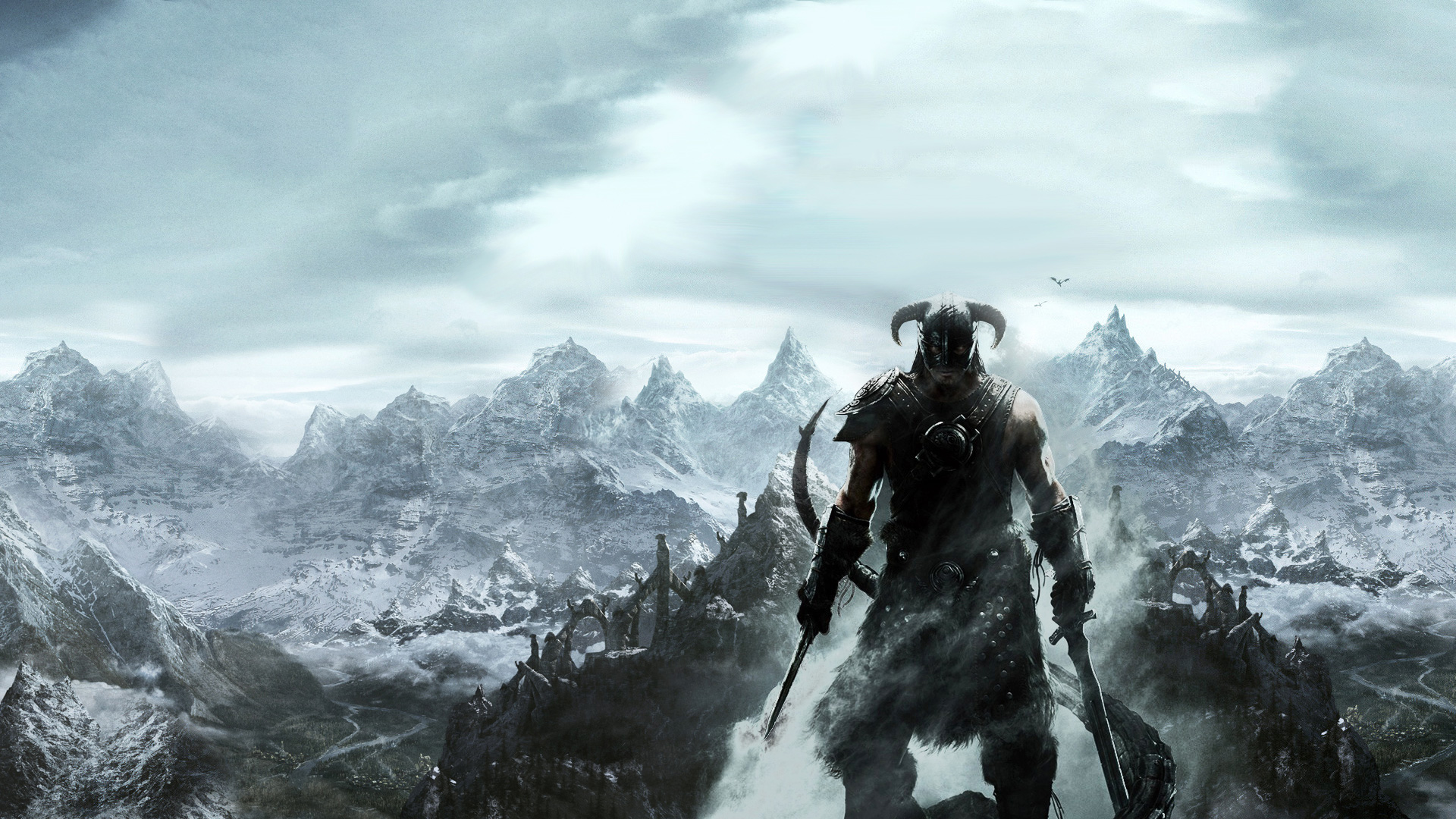 Download Wallpaper - Dual Monitor Backgrounds Skyrim , HD Wallpaper & Backgrounds