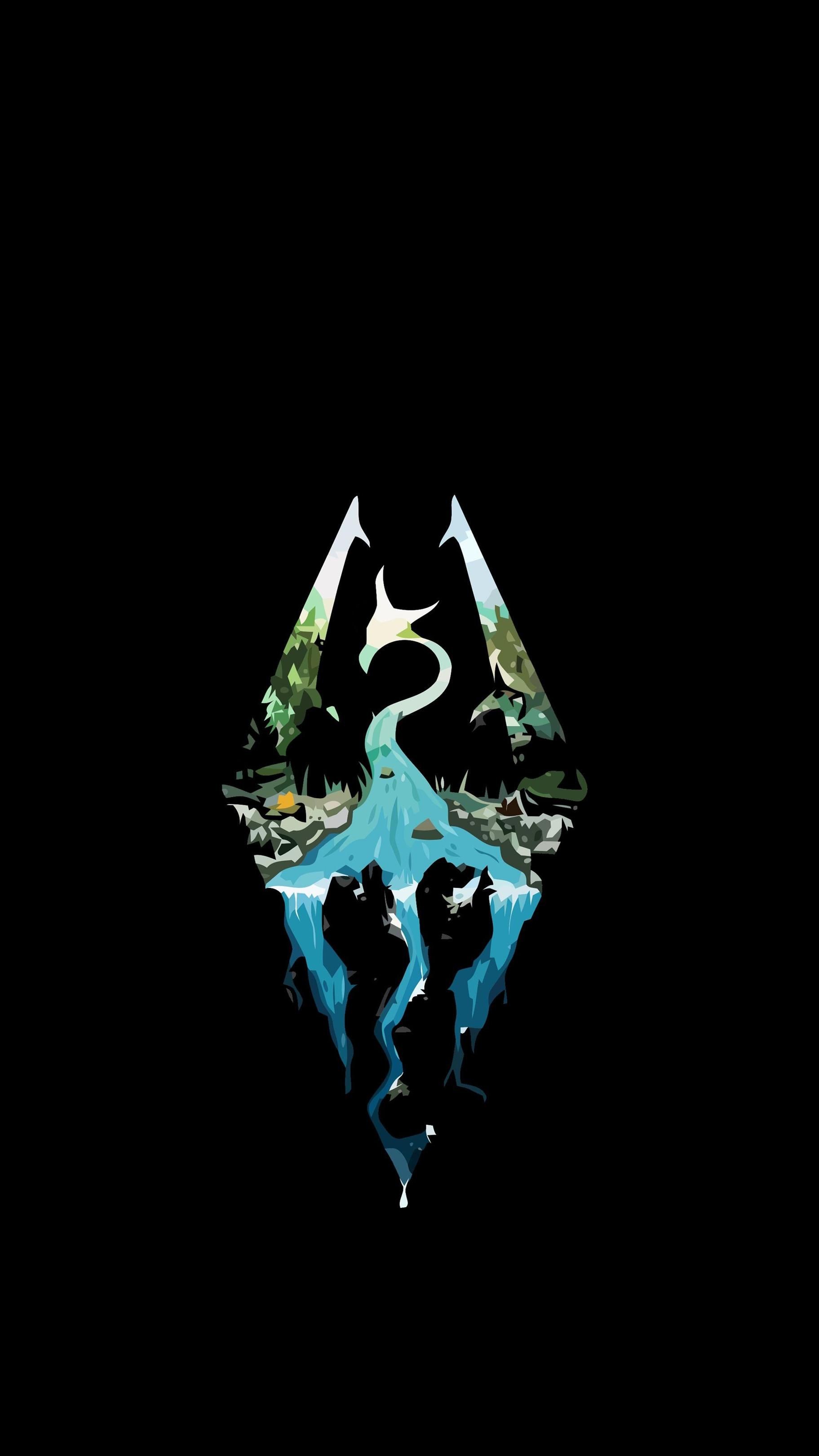 Phone Wallpaper Skyrim Logo - Gaming Phone Wallpapers Hd , HD Wallpaper & Backgrounds