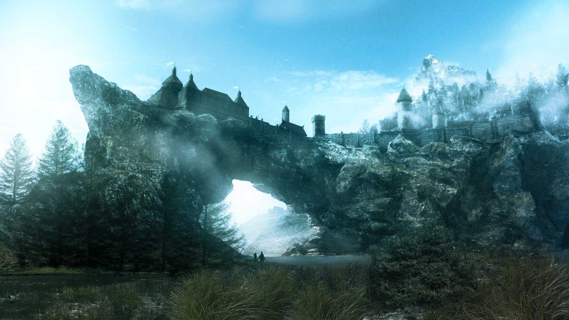 Skyrim Player Home Waterfall , HD Wallpaper & Backgrounds