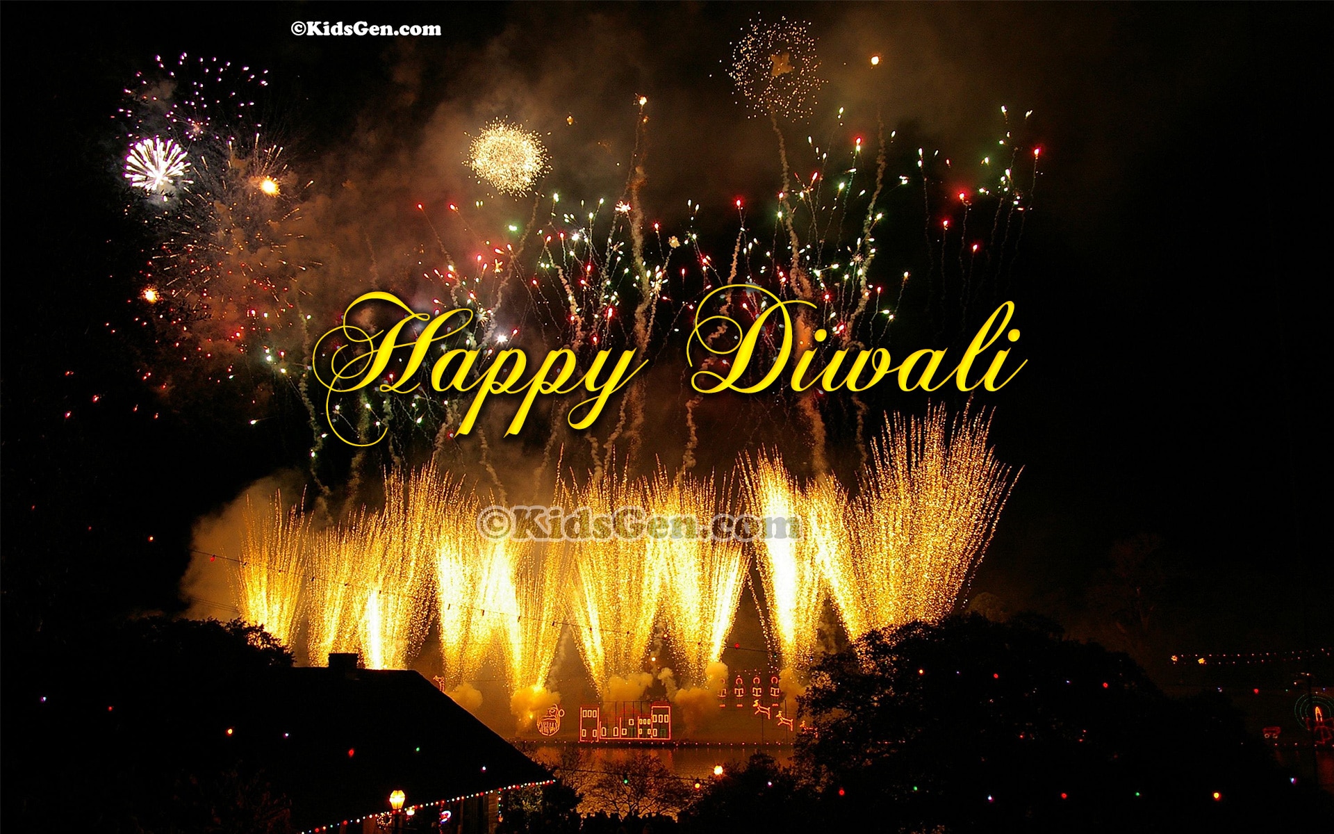 Happy Diwali Wallpapers With Crackers - Happy Diwali Wallpaper 3d , HD Wallpaper & Backgrounds